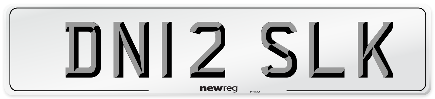 DN12 SLK Number Plate from New Reg